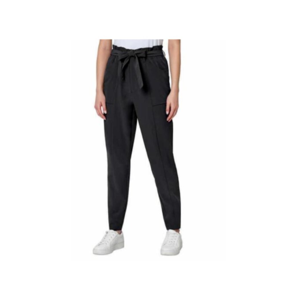 NWT Modern Ambition Women's Tie Waist Tapered Jogger Size M, Black $60 9A147